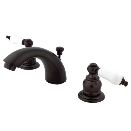 KINGSTON BRASS KB945B Mini-Widespread Bathroom Faucet, Oil Rubbed Bronze KB945B